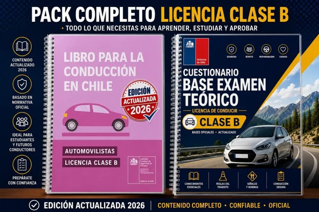 Libro Conducción Clase B (Rosado) Actualizado 2026 + Cuadernillo
