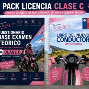 Libro Conducción Clase C + Cuestionario Tapa Rosada